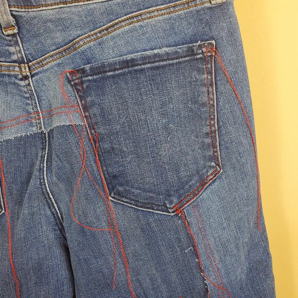 J Brand X Kozaburo Jolene High-rise Cropped Deconstructed Jean Size 30 - Picture 6 of 10